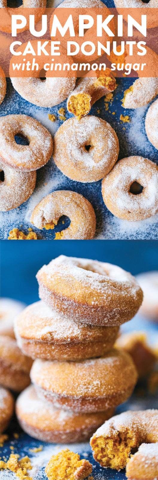 Pumpkin Cake Donuts Damn Delicious
