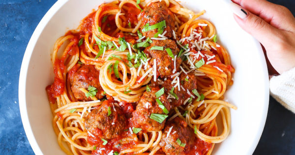 Slow Cooker Spaghetti And Meatballs Damn Delicious