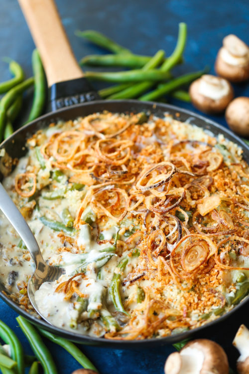 Green Bean Casserole with Crispy Fried Shallots - Damn Delicious