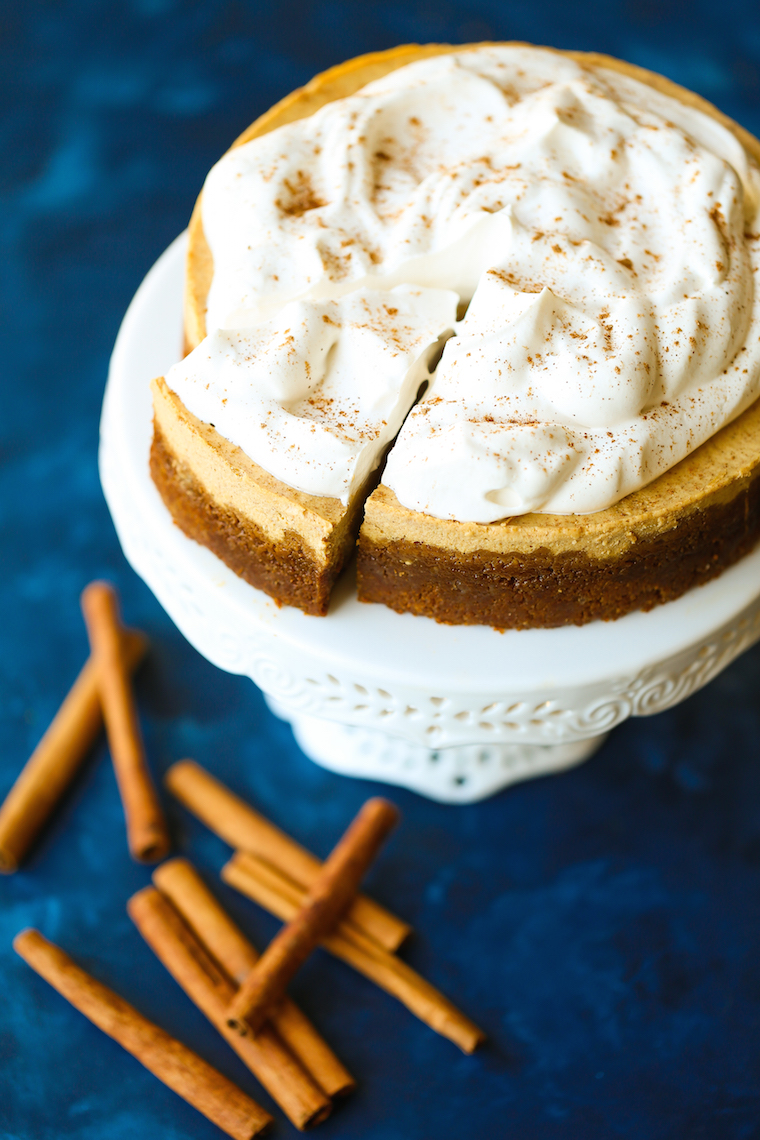 Instant Pot Pumpkin Cheesecake - So amazingly smooth and creamy with the most irresistible gingersnap cookie crust!  And you don't even need oven space!  WIN!