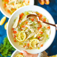 Lemon Chicken and Rice Soup