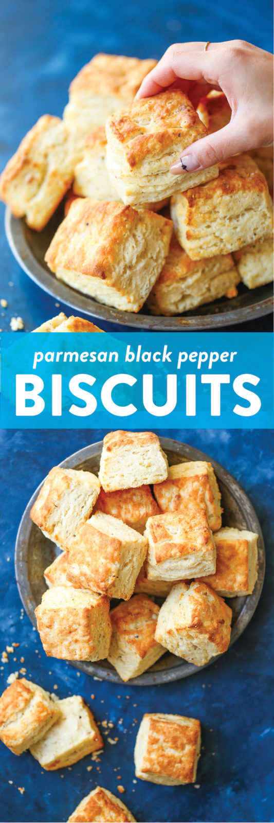 Parmesan Black Pepper Biscuits - Damn Delicious