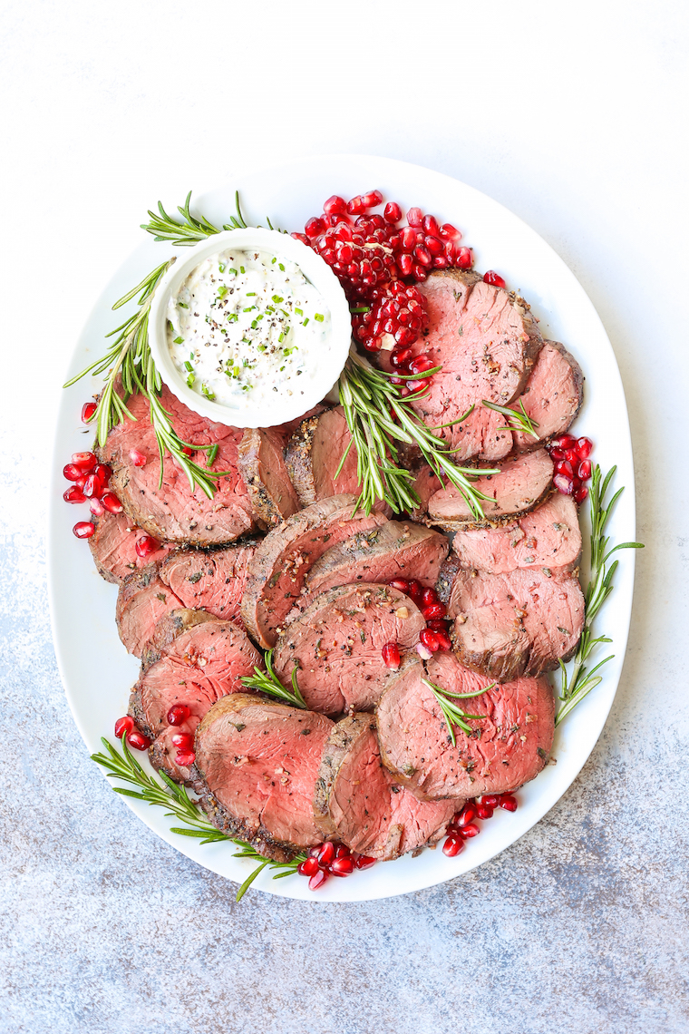 Best Beef Tenderloin with Creamy Mustard Sauce - The most amazing (and easiest!) melt-in-your-mouth beef tenderloin using the simplest ingredients!