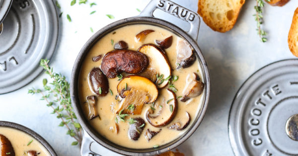 Creamy Roasted Mushroom Soup Damn Delicious