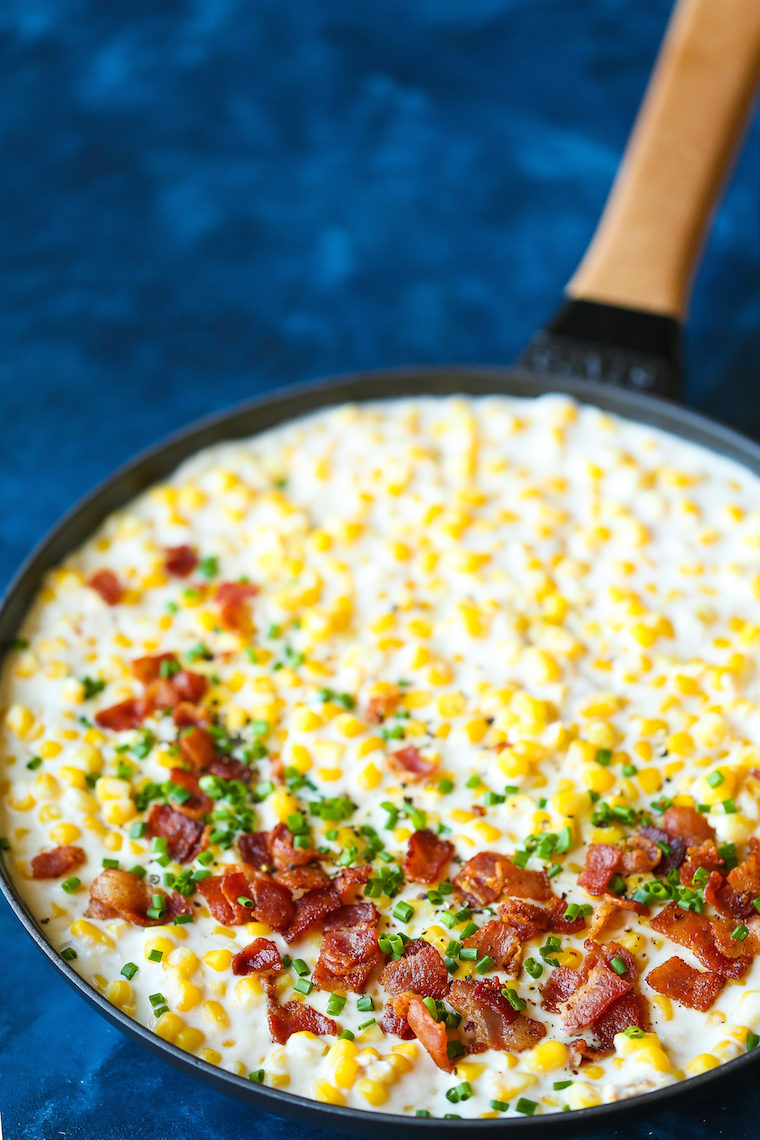 Stovetop Bacon Creamed Corn Damn Delicious