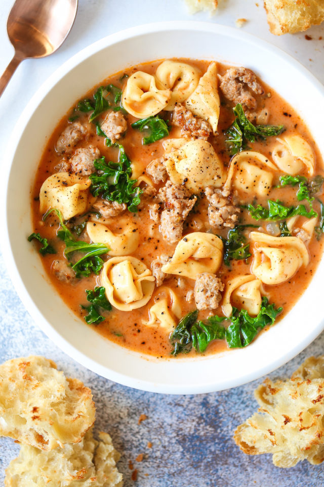 Creamy Tortellini Soup | Damn Delicious