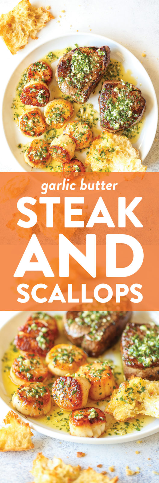 Garlic Butter Steak & Scallop Recipe Damn Delicious