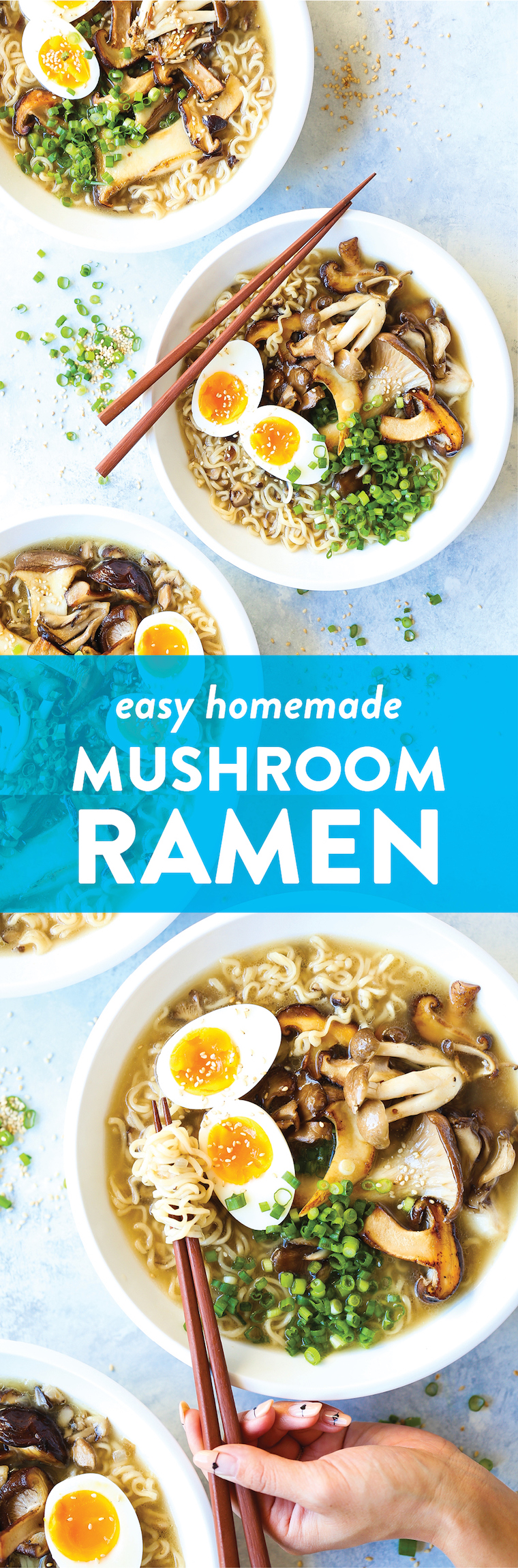 Mushroom Ramen - Restaurant-quality ramen you can make at home! With a perfectly seasoned mushroom broth, you'll never order this out again. It's THAT good!