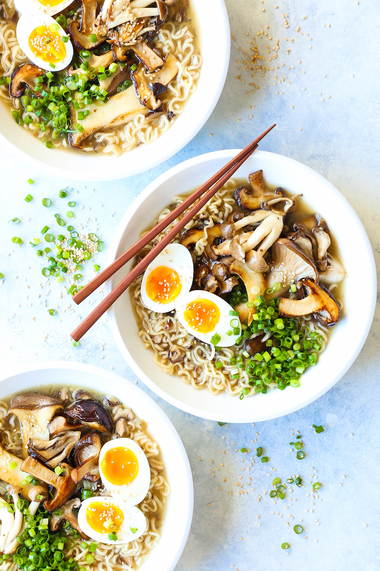 Mushroom Ramen - Restaurant-quality ramen you can make at home! With a perfectly seasoned mushroom broth, you'll never order this out again. It's THAT good!