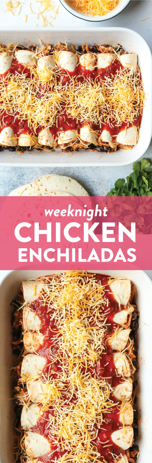 Weeknight Chicken Enchiladas | Damn Delicious