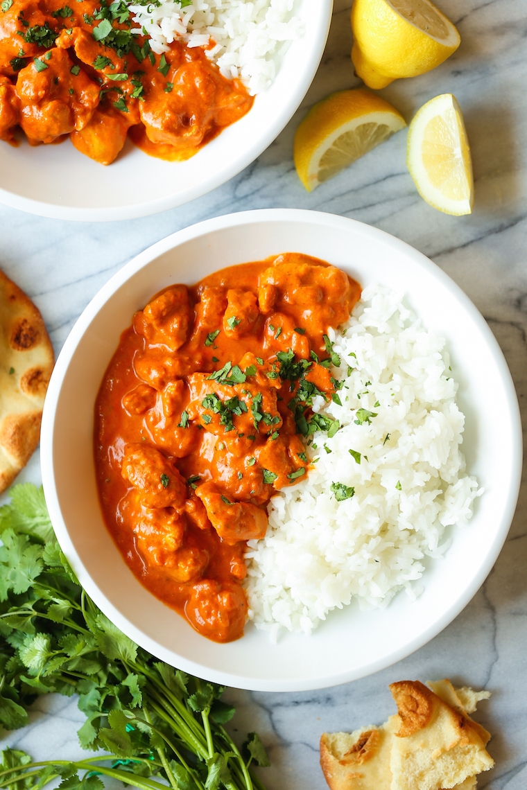 Easy Chicken Tikka Masala - 10000x better (and faster) than take-out! And the chicken is perfectly tender with the creamiest, most flavor-packed sauce ever!