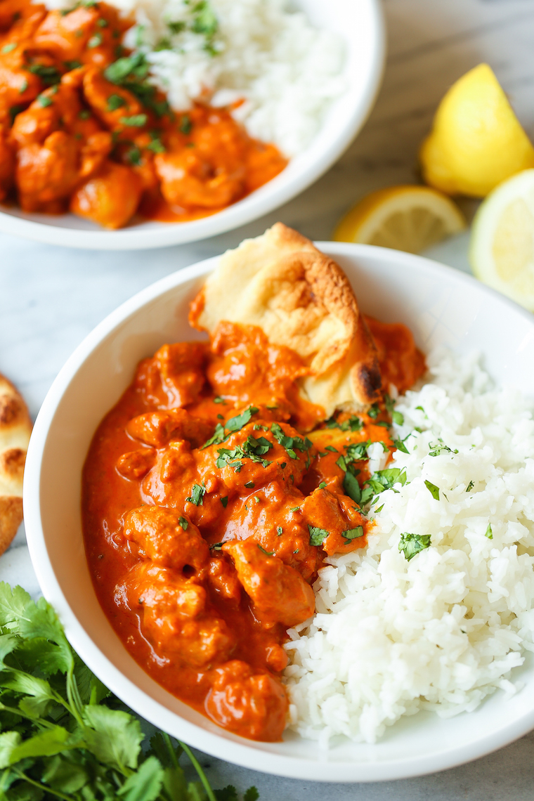 Easy Chicken Tikka Masala - 10000x better (and faster) than take-out! And the chicken is perfectly tender with the creamiest, most flavor-packed sauce ever!