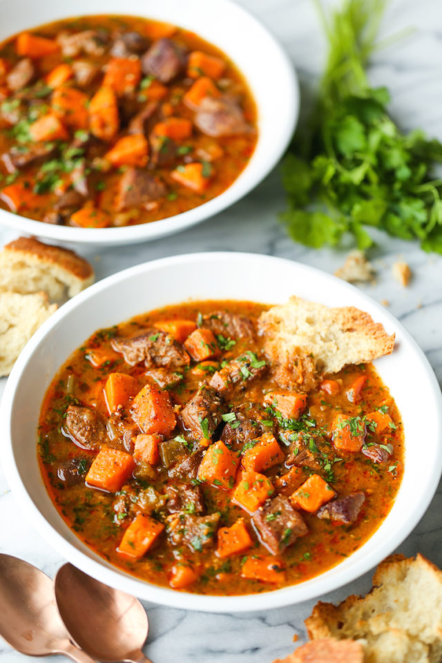 Sweet Potato Beef Stew - Damn Delicious