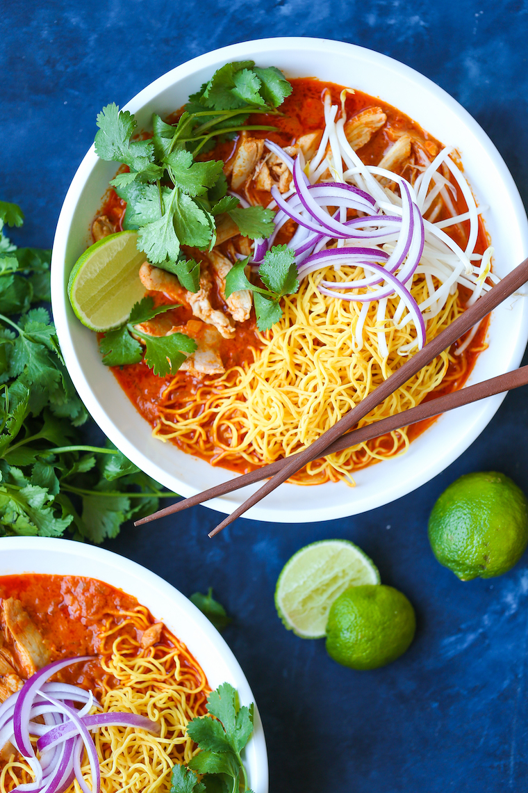 Chicken Khao Soi (Thai Coconut Curry Noodle Soup) - Damn Delicious