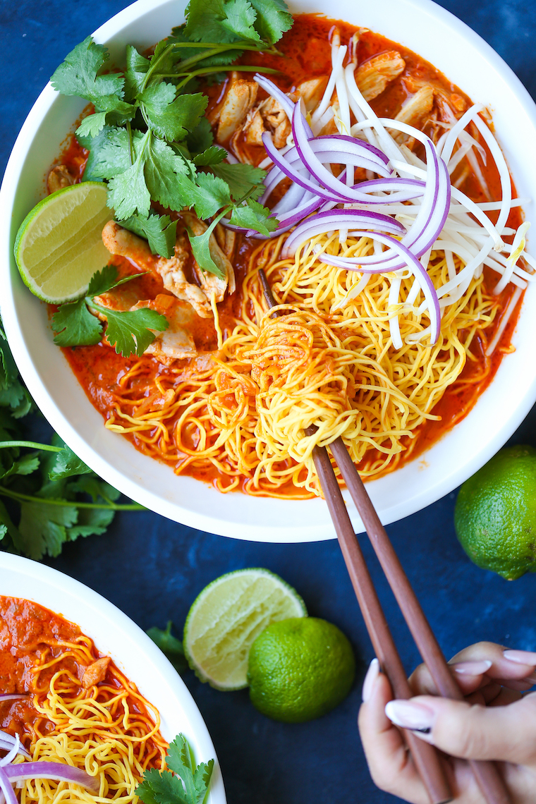 Chicken Khao Soi (Thai Coconut Curry Noodle Soup) - Damn Delicious