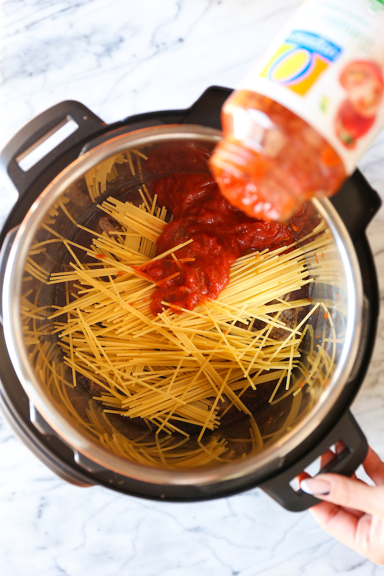 Instant pot spaghetti online and meatballs