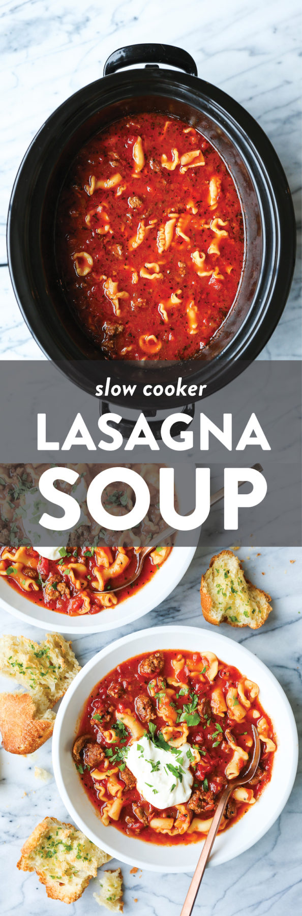 Slow Cooker Lasagna Soup - Damn Delicious