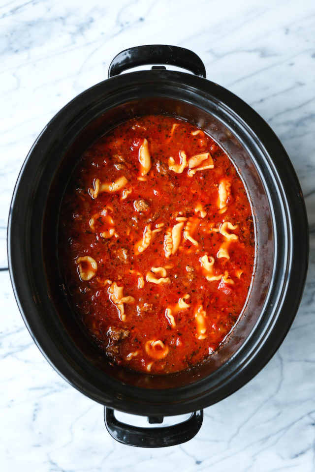 Slow Cooker Lasagna Soup Damn Delicious