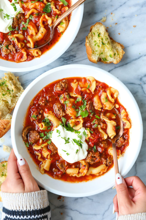 Slow Cooker Lasagna Soup Damn Delicious