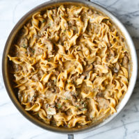 One Pot Beef Stroganoff