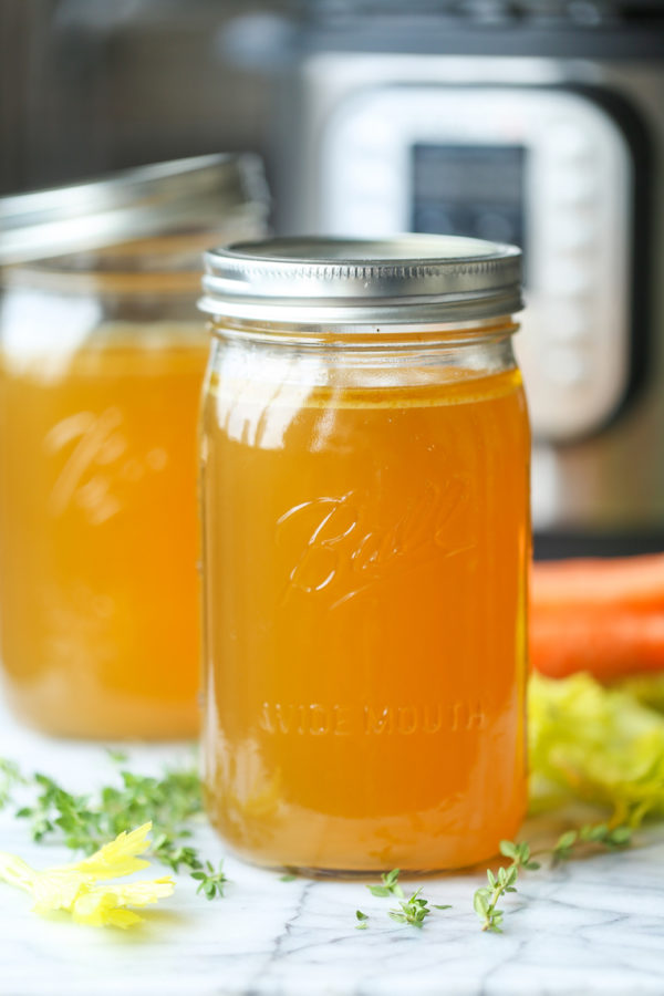 Instant Pot Chicken Stock - Damn Delicious