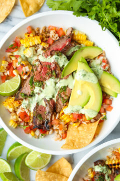 Carne Asada Burrito Bowls