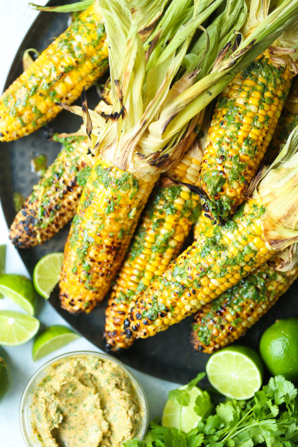 Grilled Corn With Cilantro Lime Butter Damn Delicious 3658