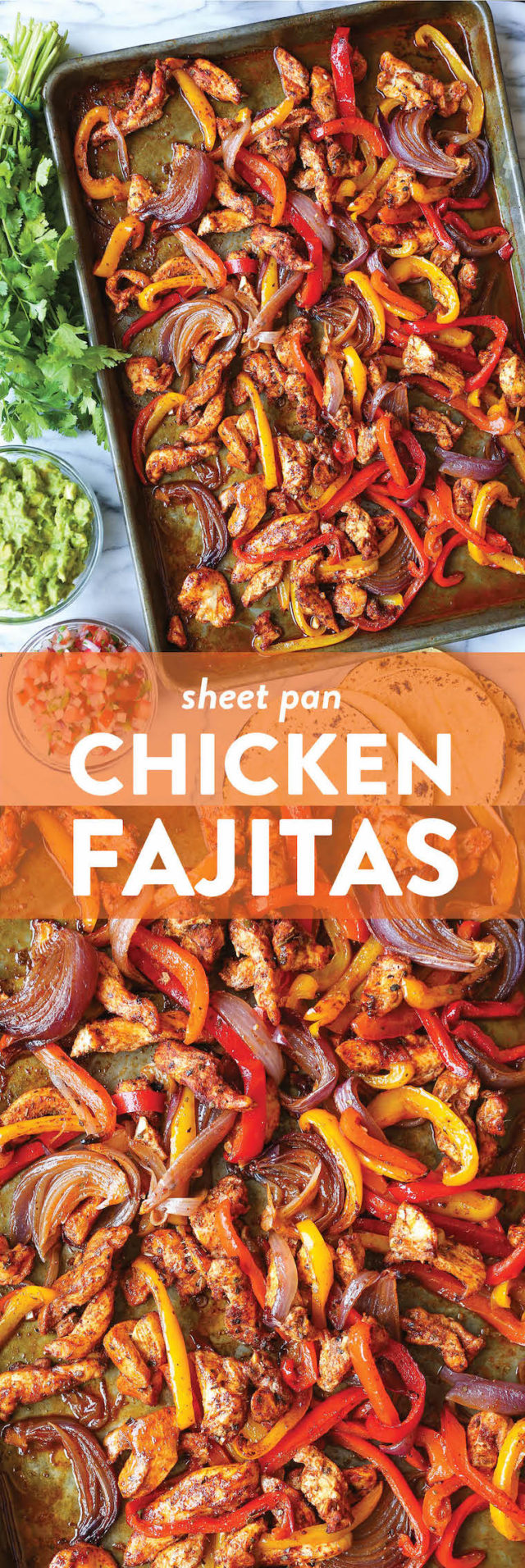 Sheet Pan Chicken Fajitas Damn Delicious 