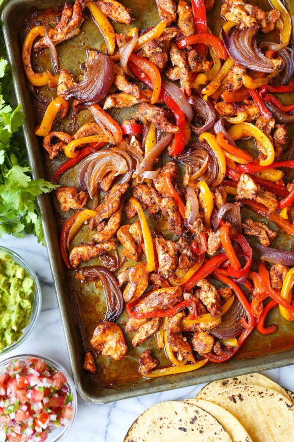 Sheet Pan Chicken Fajitas Damn Delicious