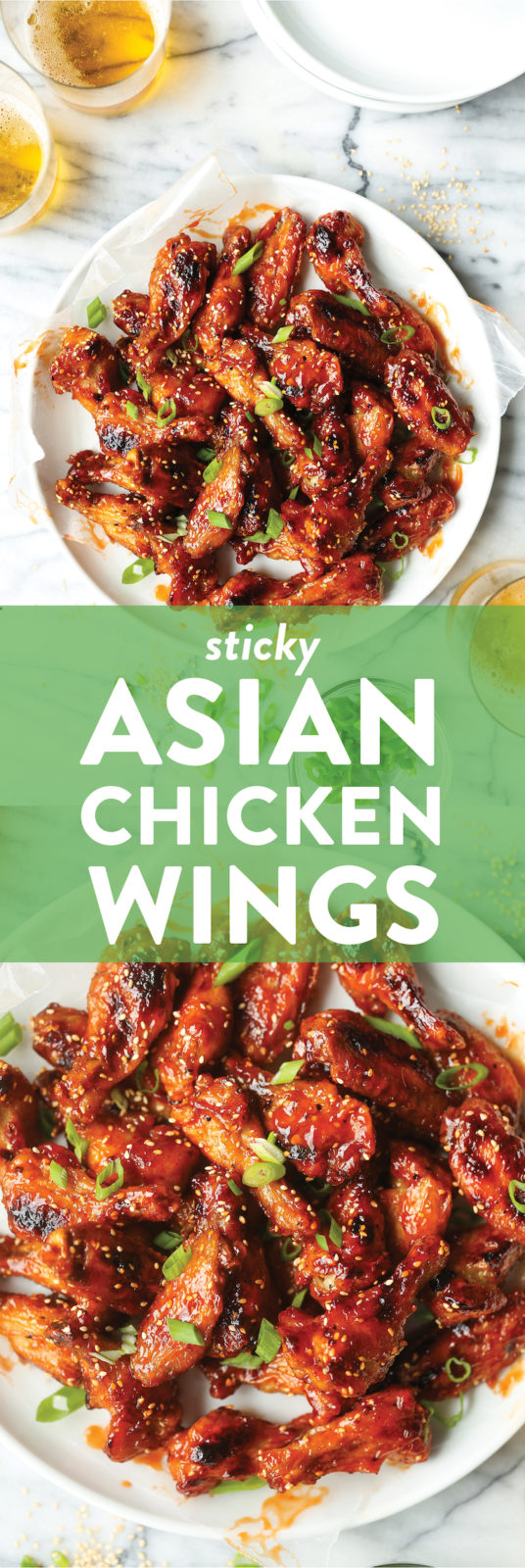Sticky Asian Chicken Wings - Damn Delicious