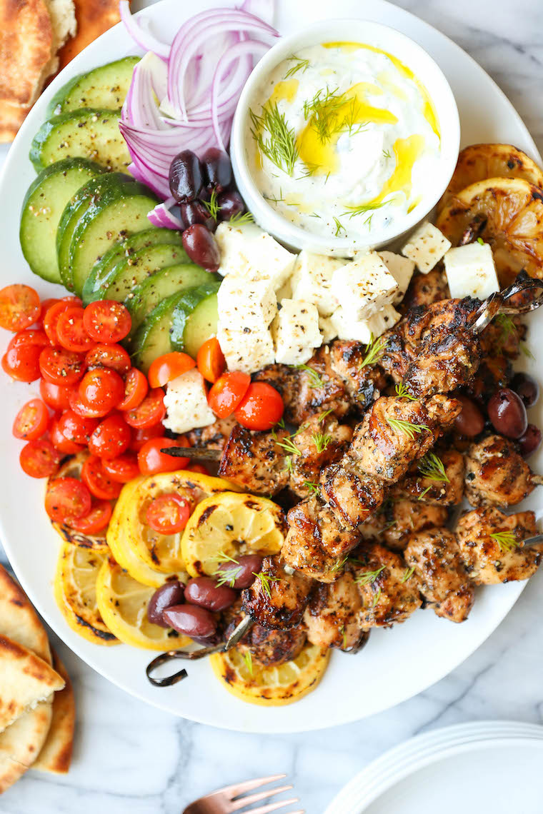 Greek Chicken Kabobs – Damn Delicious