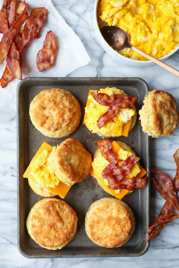 Make Ahead Breakfast Biscuit Sandwiches - Damn Delicious