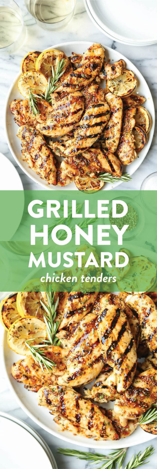 Grilled Honey Mustard Chicken Tenders - Damn Delicious