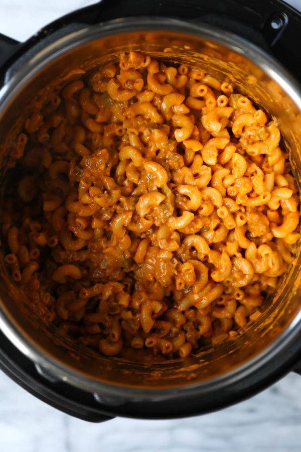 Instant Pot Cheeseburger Mac And Cheese Damn Delicious