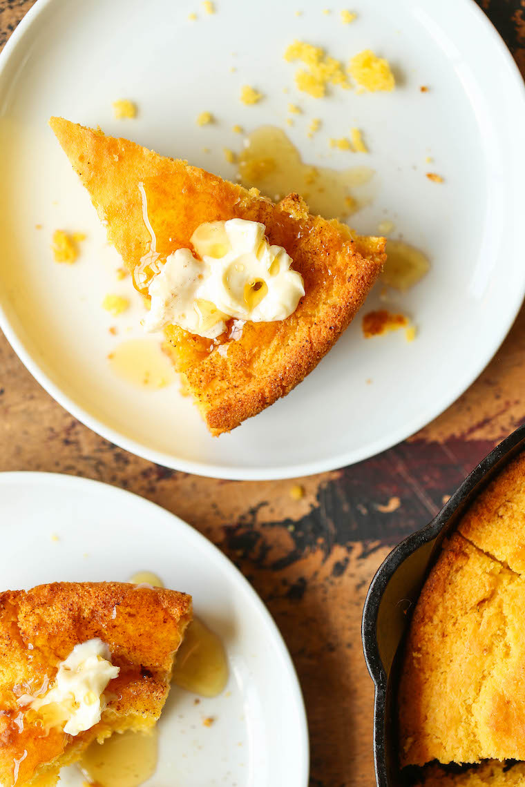 Buttermilk Cornbread - So easy! No mixer needed here! Amazingly moist and slightly sweet. A classic side dish loved by EVERYONE. Serve with butter. SO BOMB.