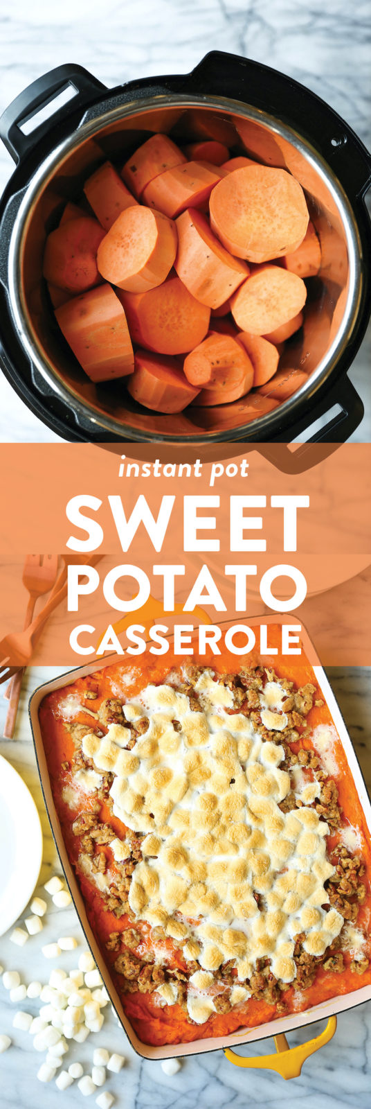 Instant Pot Sweet Potato Casserole Recipe | Damn Delicious