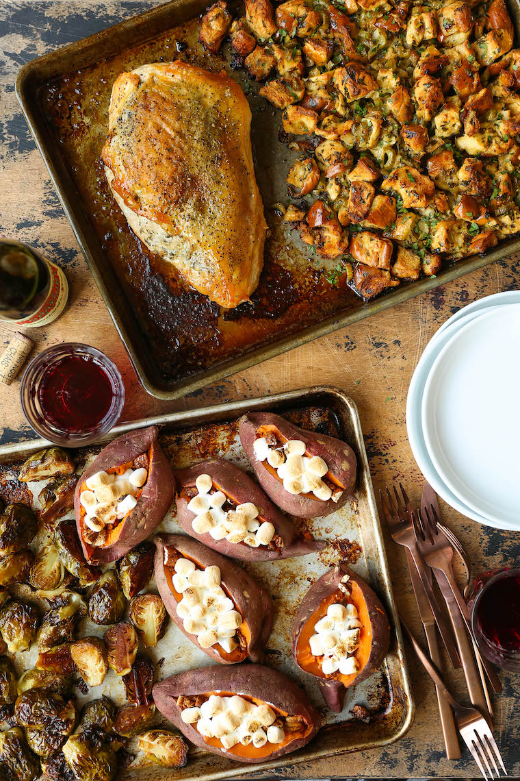 Five Thanksgiving Sides in One Sheet Pan Recipe