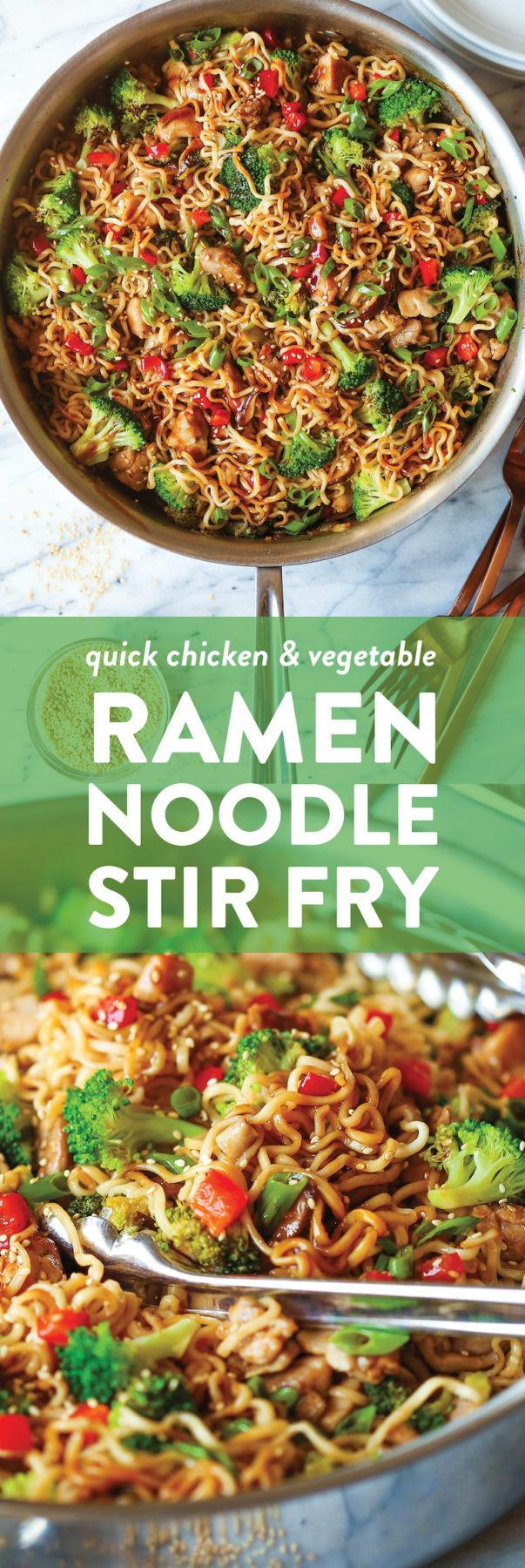 Quick Chicken Ramen Noodle Stir Fry - Damn Delicious
