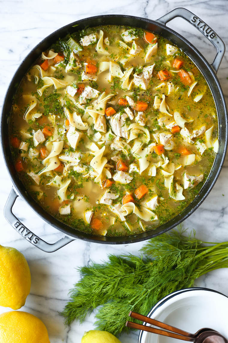 Homestyle Chicken Noodle Soup - Classic chicken noodle soup that will leave you feeling so good, so warm, so cozy. Perfect for sick days and cold nights!!!