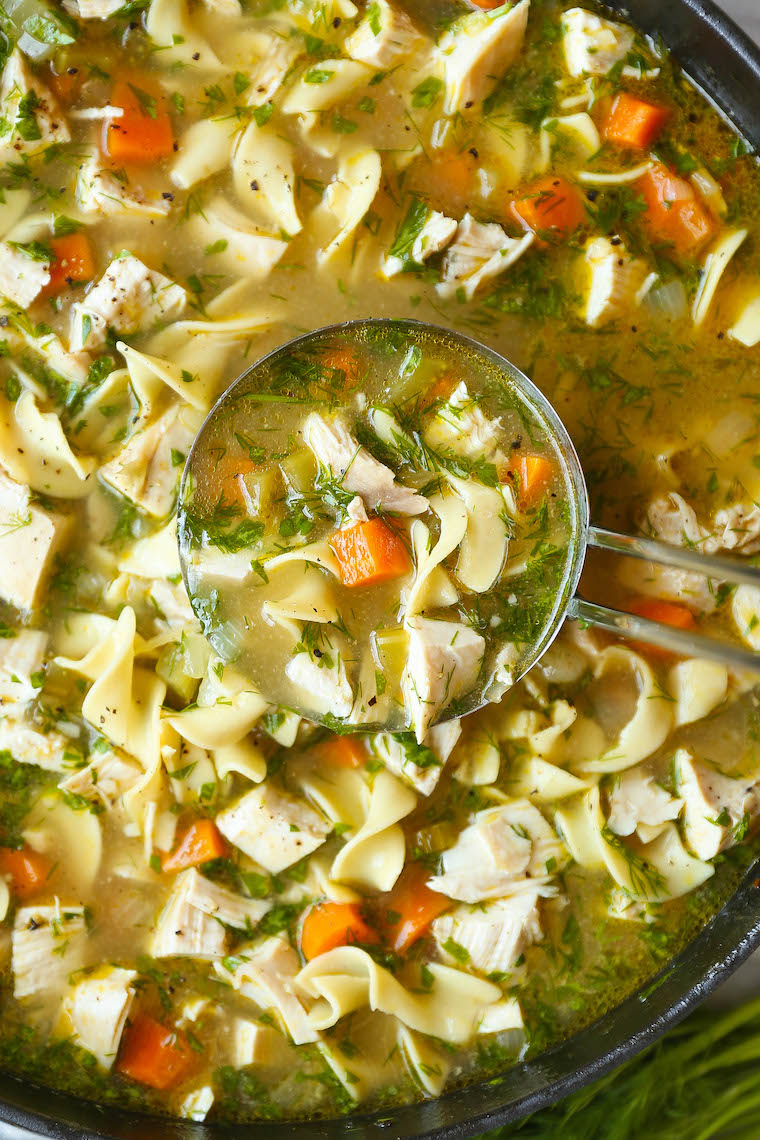 Homemade Chicken Noodle Soup (from scratch!)