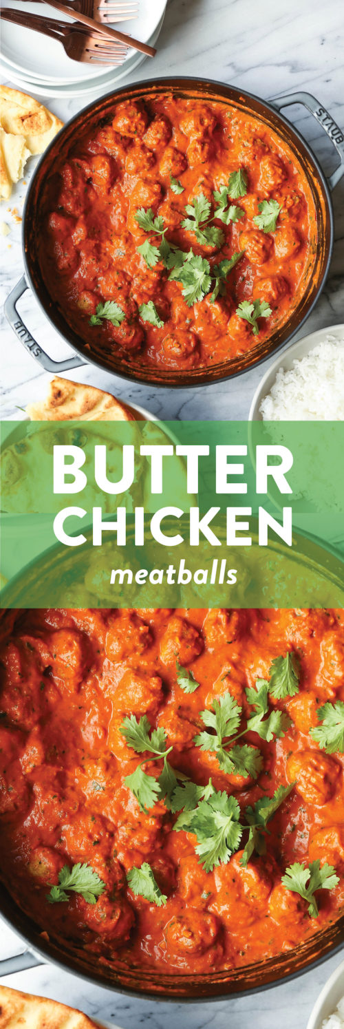 Butter Chicken Meatballs - Damn Delicious