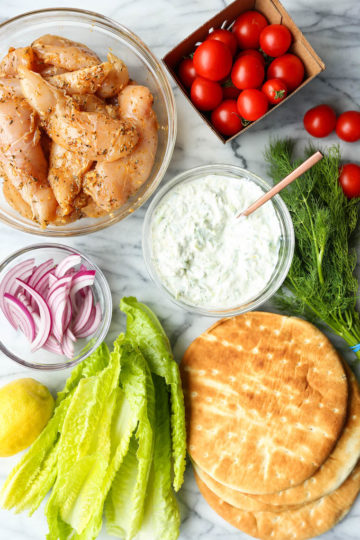 Greek Chicken Gyros - Damn Delicious