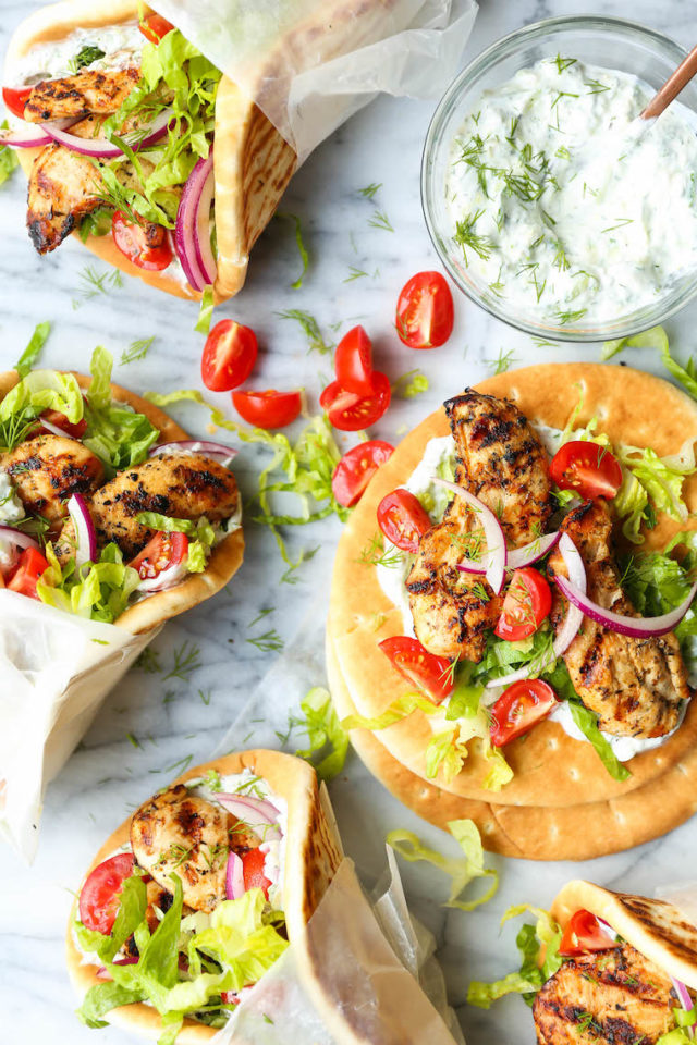 Greek Chicken Gyros