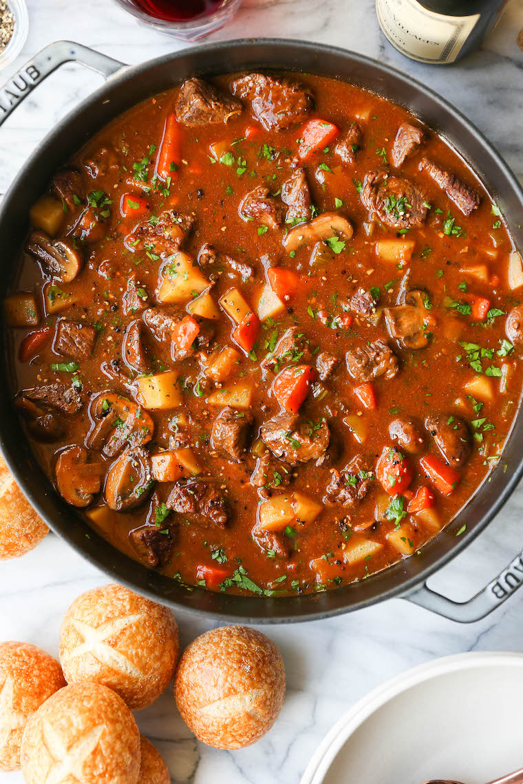 Best Ever Beef Stew - A cozy, classic beef stew with tender beef, carrots, mushrooms + potatoes. Everyone will love this, especially on those chilly nights!