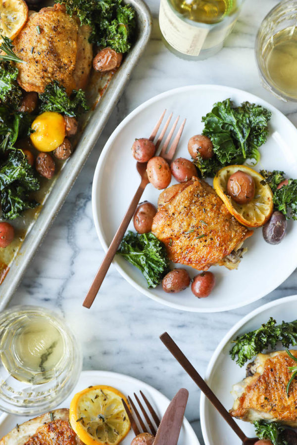 Sheet Pan Lemon Rosemary Chicken - Damn Delicious