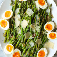 Roasted Asparagus with Parmesan and Soft-Boiled Eggs