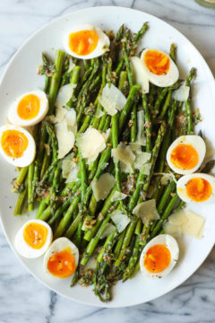 Roasted Asparagus with Parmesan and Soft-Boiled Eggs