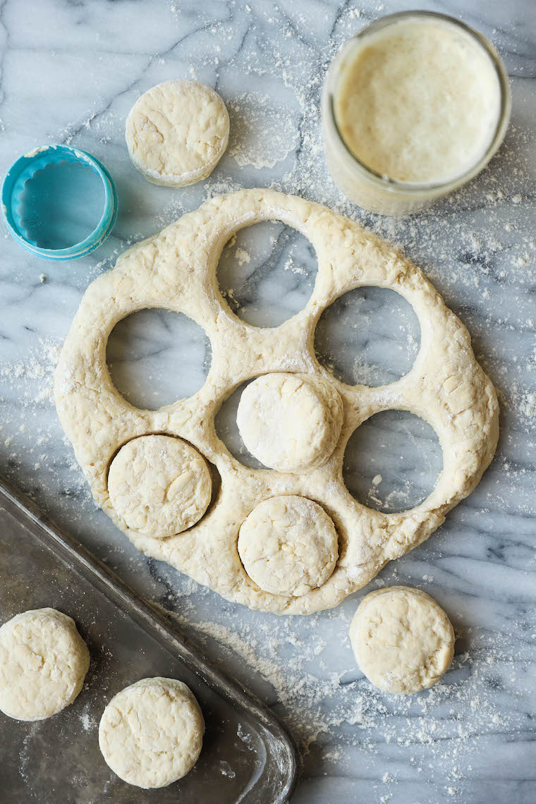 Sourdough Biscuits - Use up your "discarded" starter in these EPIC biscuits! With that sourdough tang, these biscuits are so flaky, so buttery + so so good.