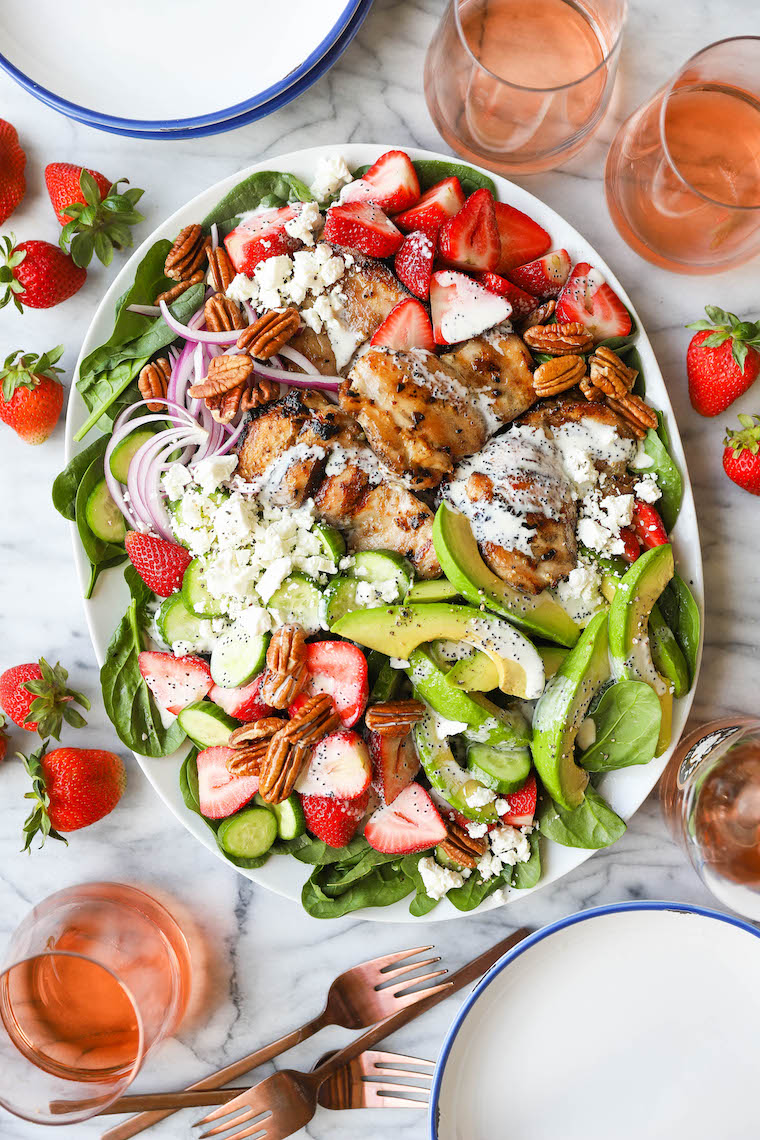 Spinach & Strawberry Meal-Prep Salad