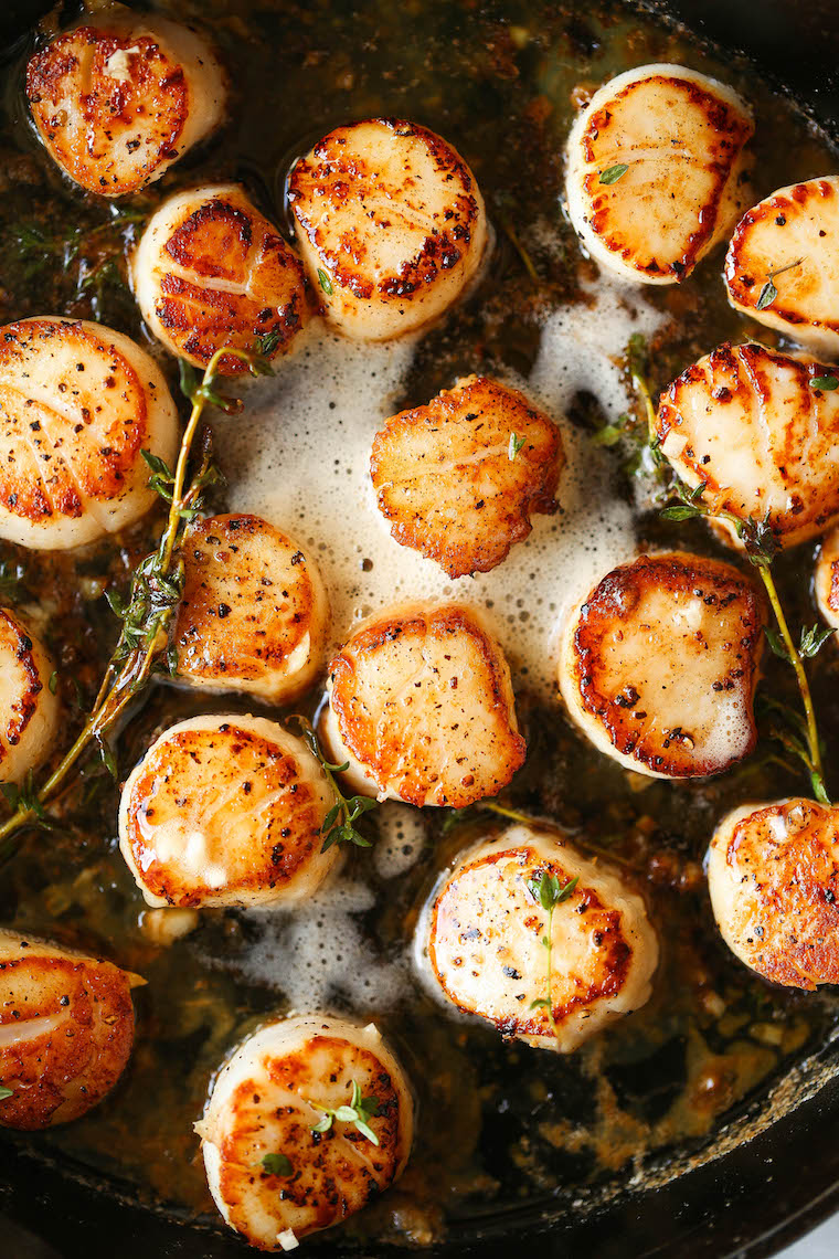 Brown Butter Scallops - Cook the most perfect scallops every. single. time. So fast and easy to make (just 5 ingredients) yet so so fancy!